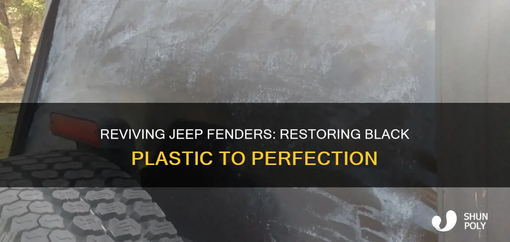 how to restore black plastic jeep fenders