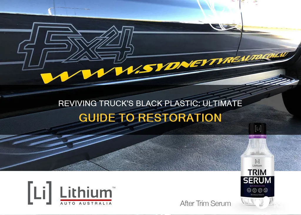 how to restore black plastic on truck