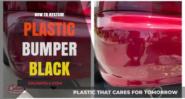 Restore Faded Plastic Bumpers to Black