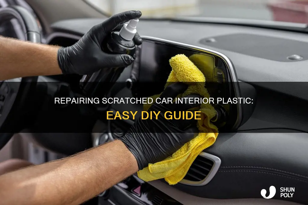 how to restore scratched car interior plastic