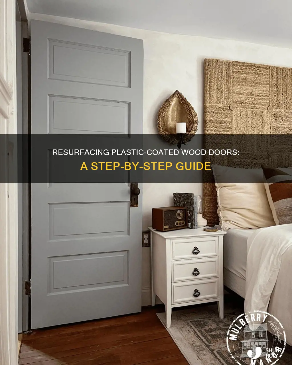 how to resurface plastic coated wood doors