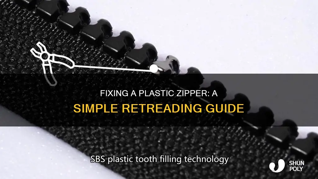 how to rethread a plastic zipper