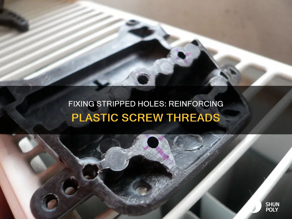 how to rethread plastic screw hole