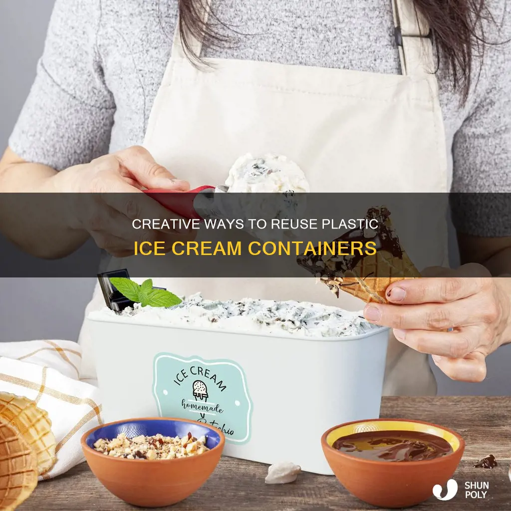 how to reuse plastic ice cream containers