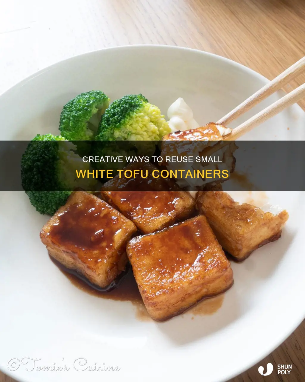 how to reuse small white plastic tofu containers