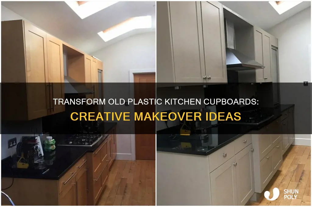 how to revamp old plastic kitchen cupboards