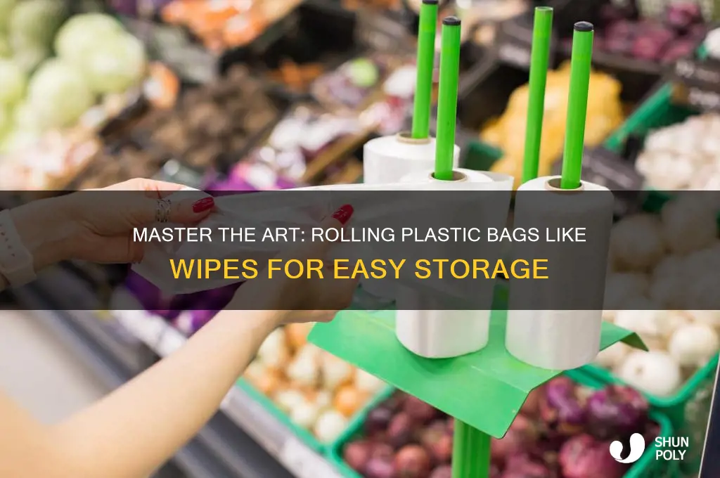 how to roll plastic bags like wipes