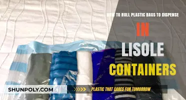 Efficiently Roll Plastic Bags for Easy Dispensing in Lisole Containers