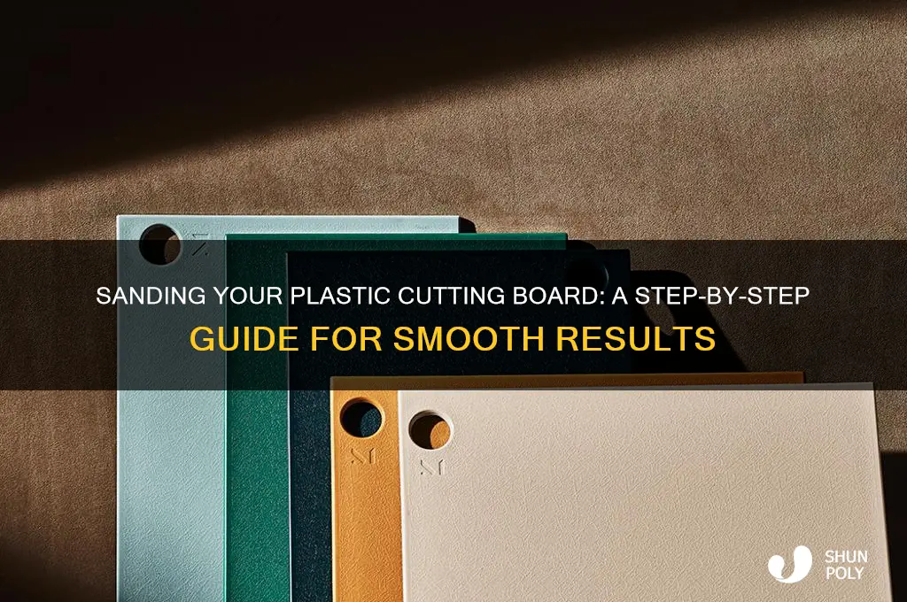 how to sand a plastic cutting board