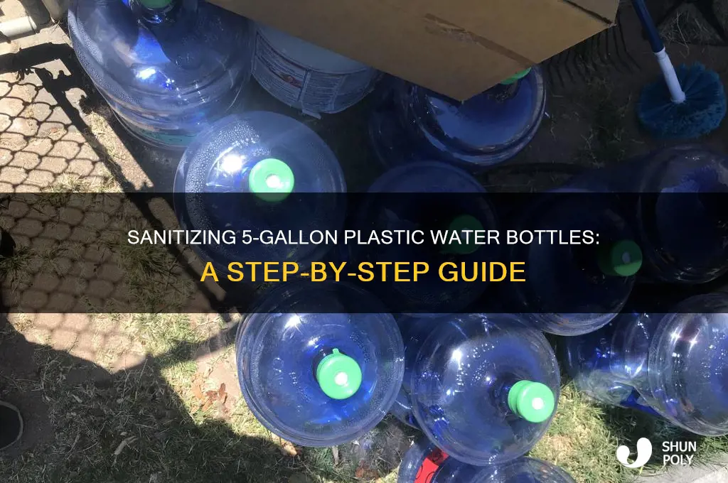 how to sanitize 5 gallon plastic water bottles