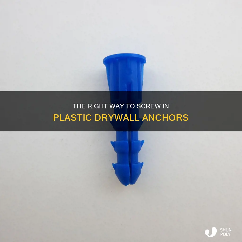 how to screw in plastic drywall anchor
