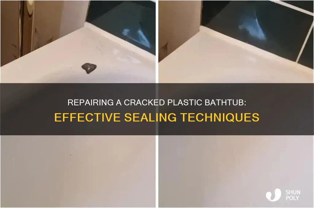 how to seal a cracked plastic bathtub