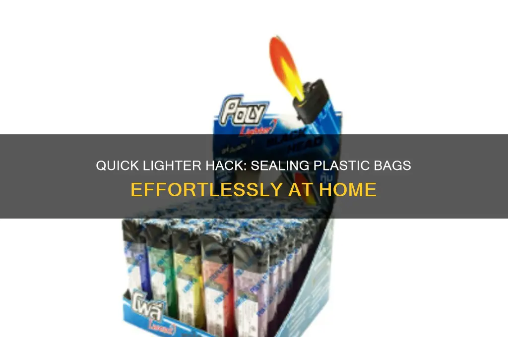 how to seal a plastic bag with a lighter