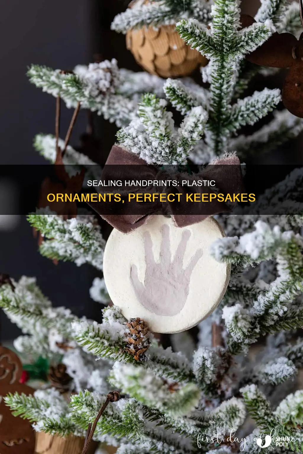 how to seal handprint on plastic ornament