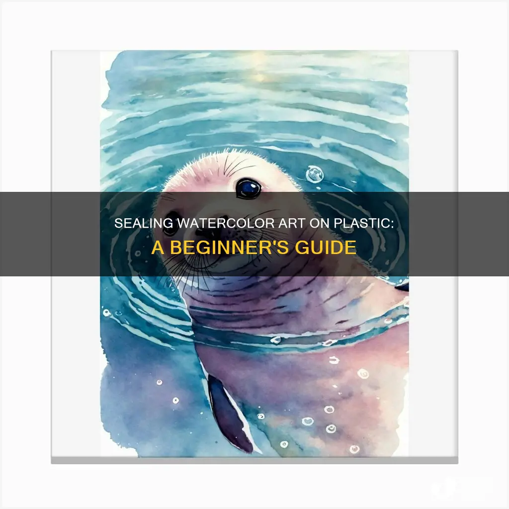 how to seal watercolor on plastic