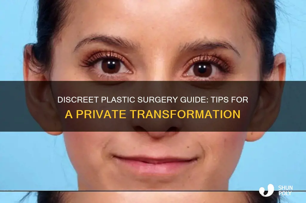 how to secretly get plastic surgery
