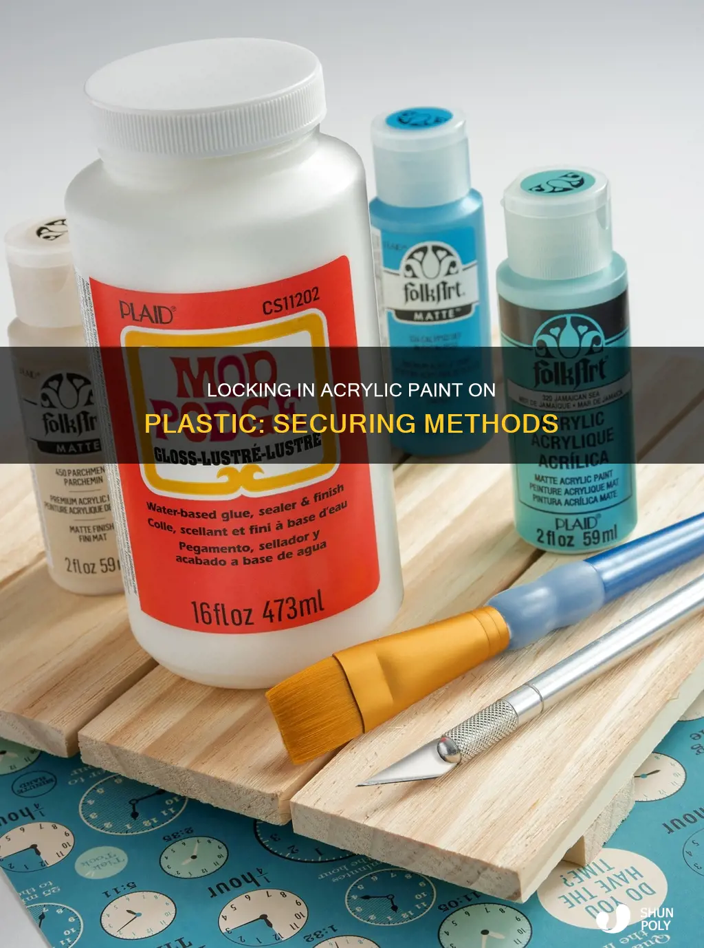 how to secure acrylic paint on plastic