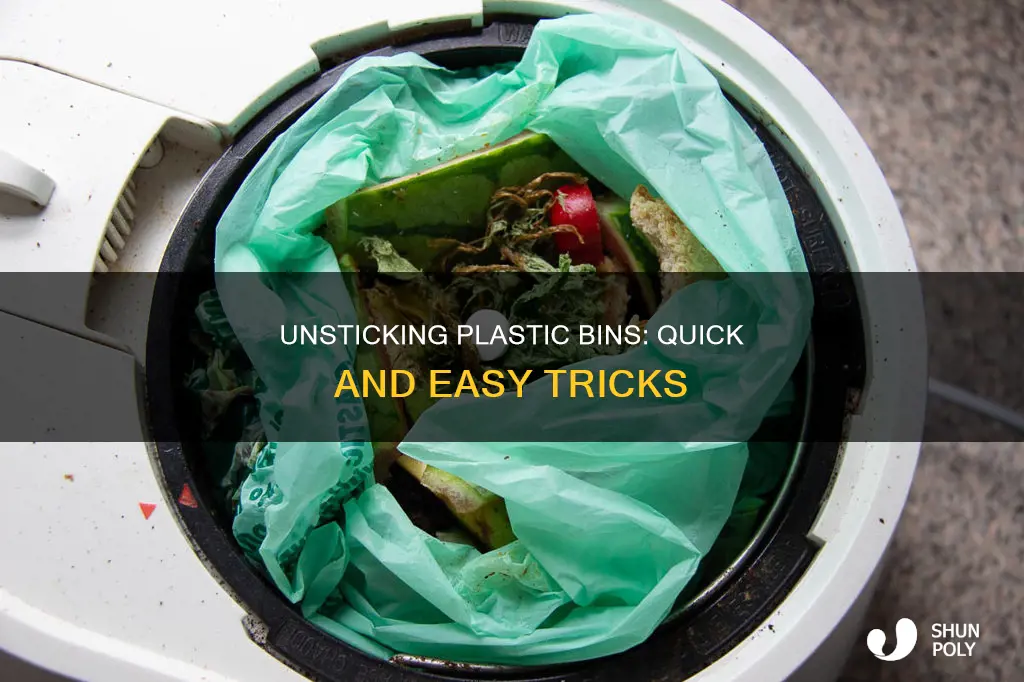 how to separate plastic bins stuck together
