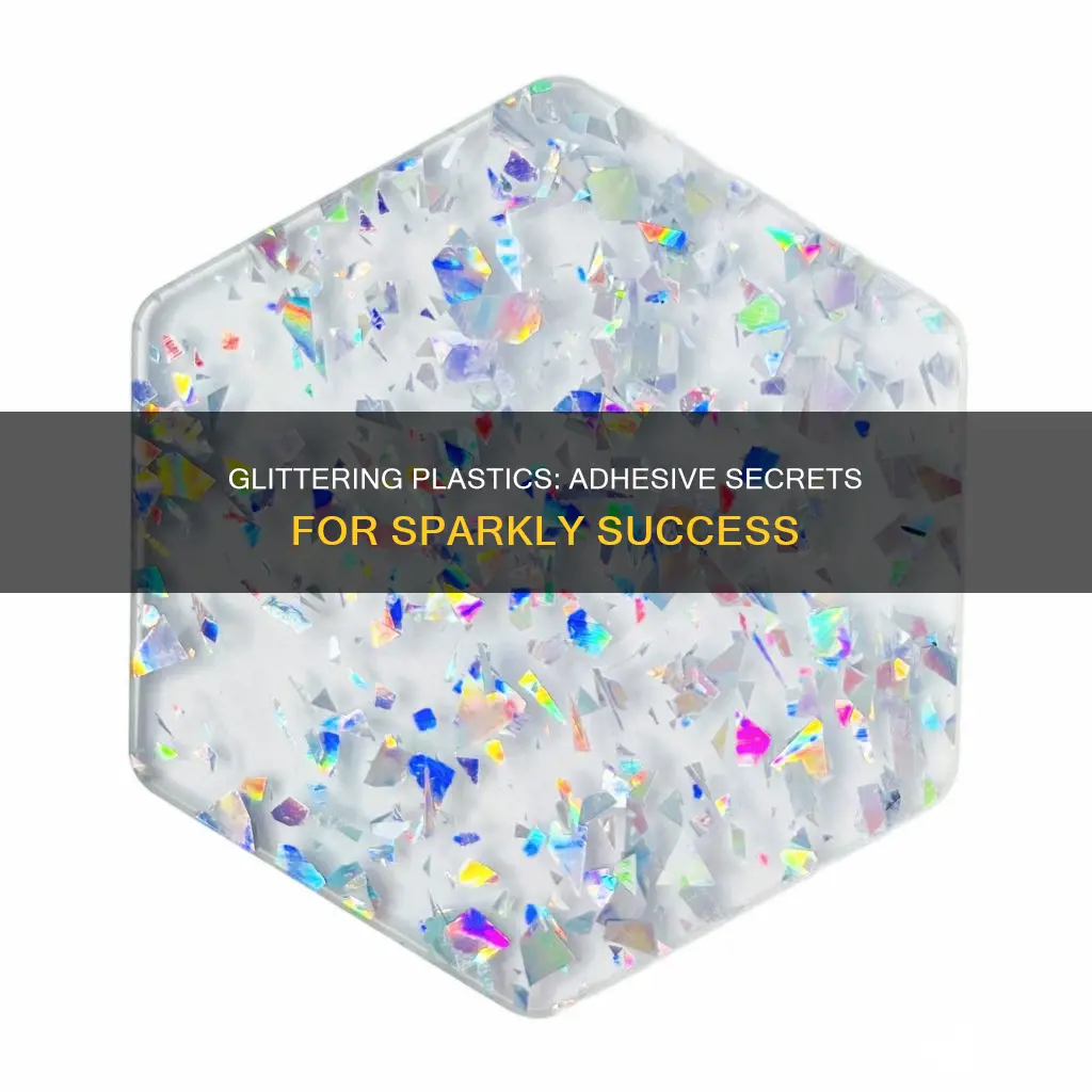 how to set glitter on plastic
