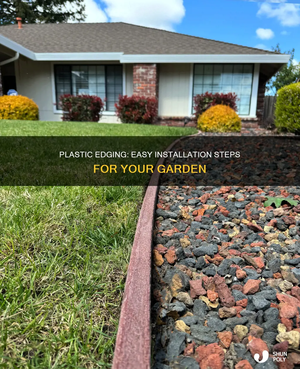 how to set up plastic edging