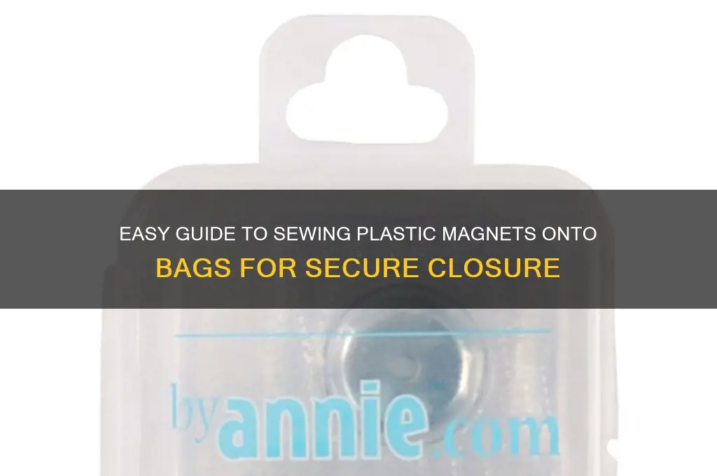 how to sew on plastic magnets on bags