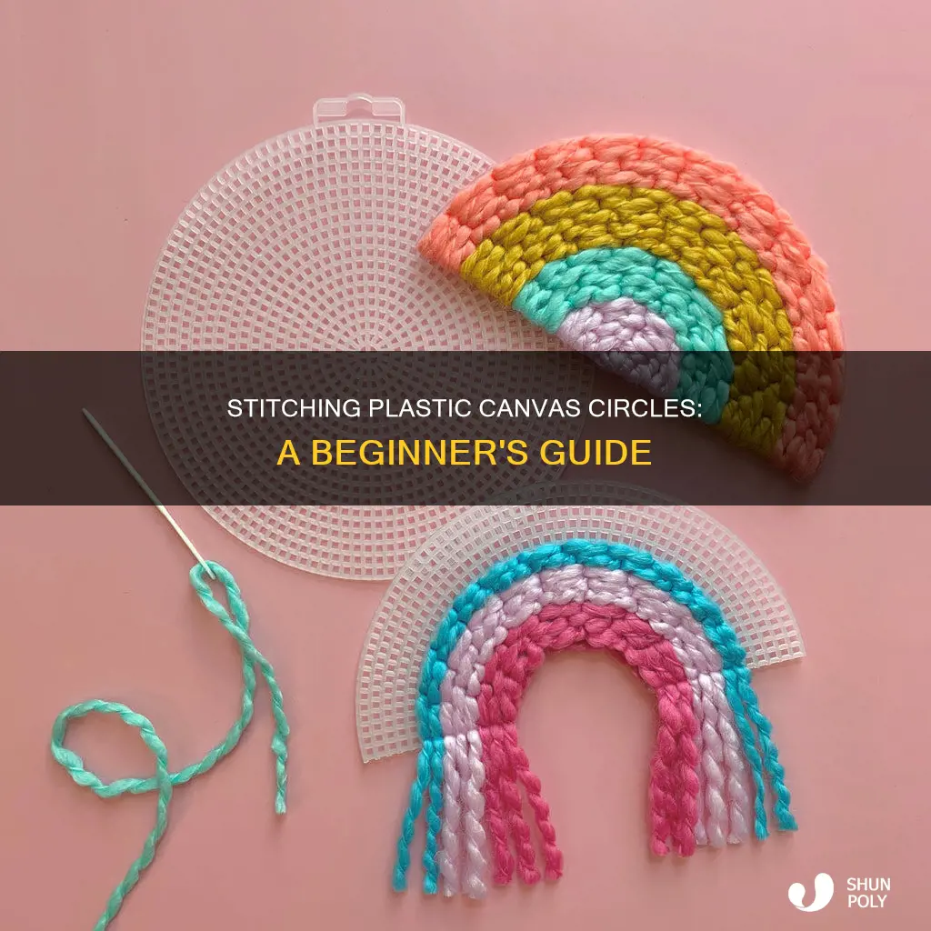 how to sew plastic canvas circle