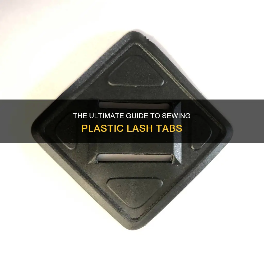 how to sew plastic lash tab
