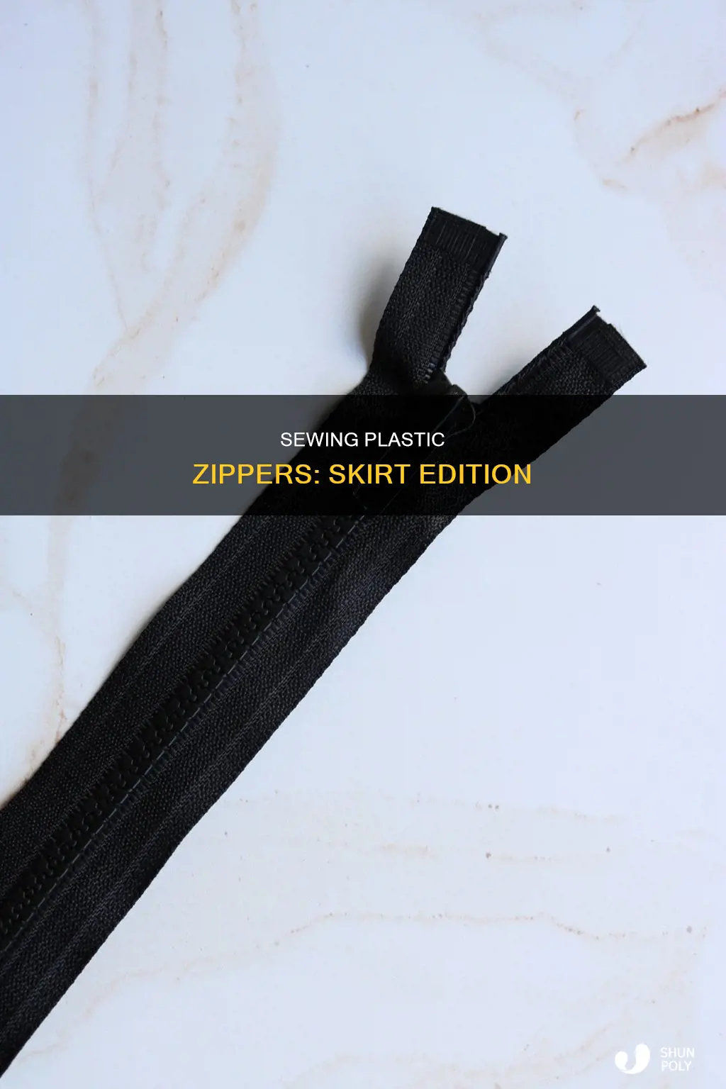 how to sew plastic zipper in skirt