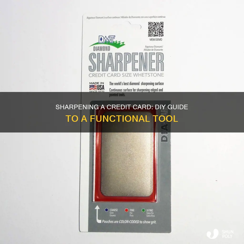how to sharpen a plastic credit card