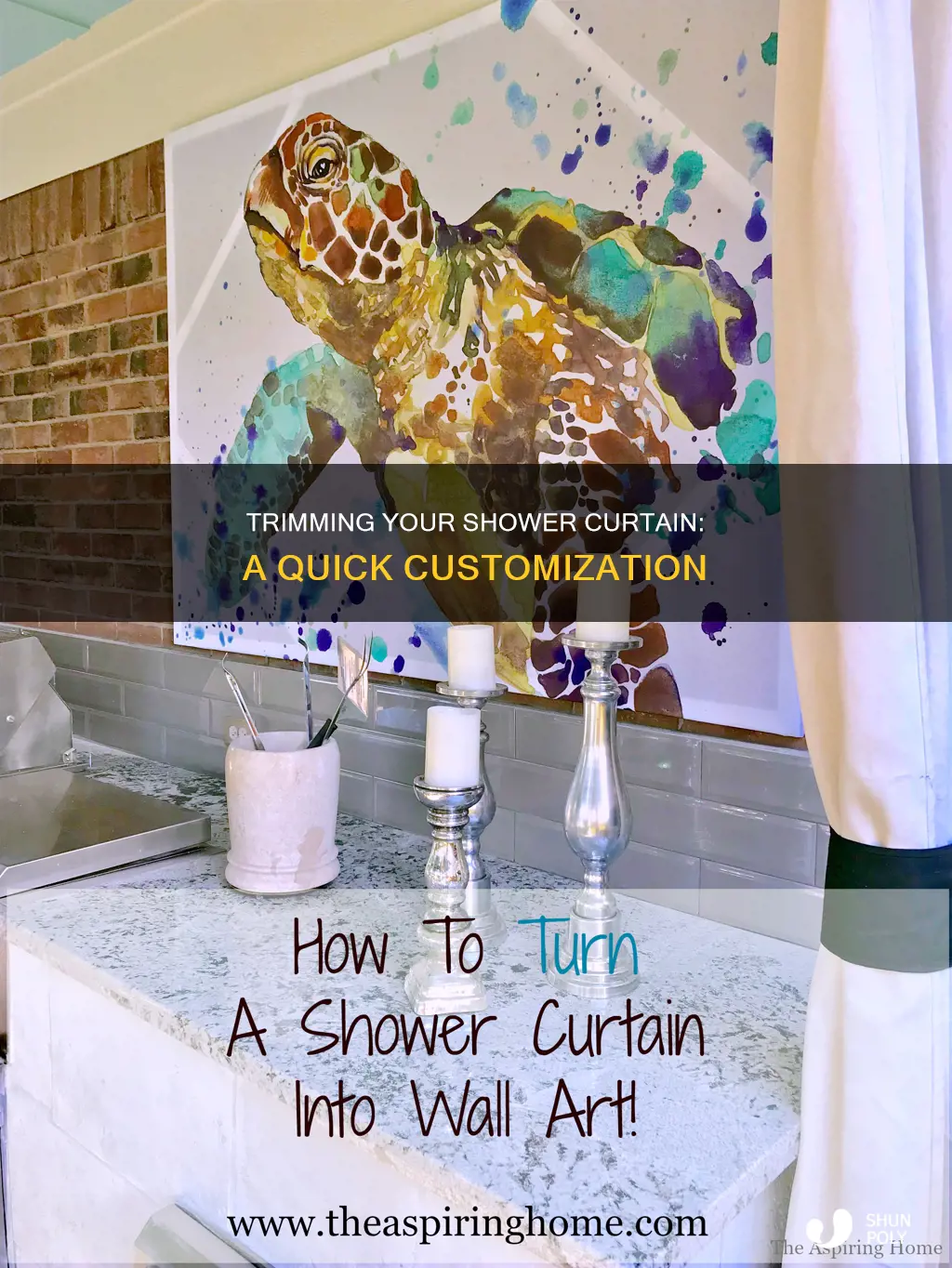 how to shorten a plastic shower curtain