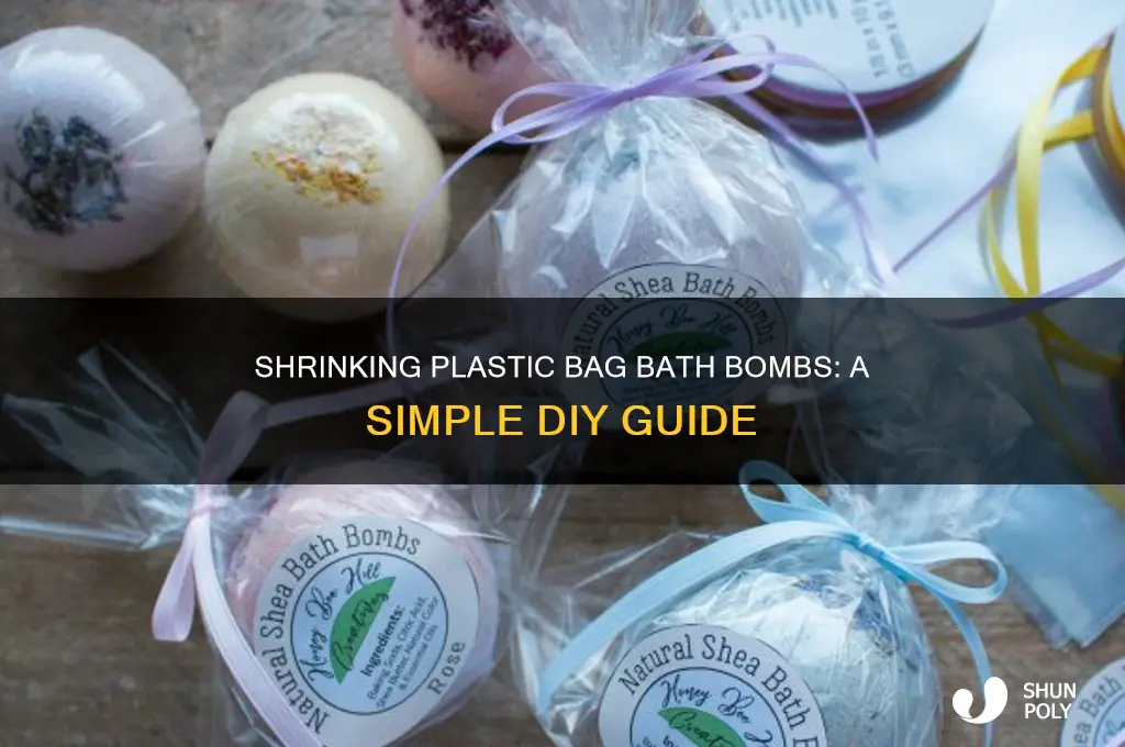 how to shrink plastic bag bath bombs