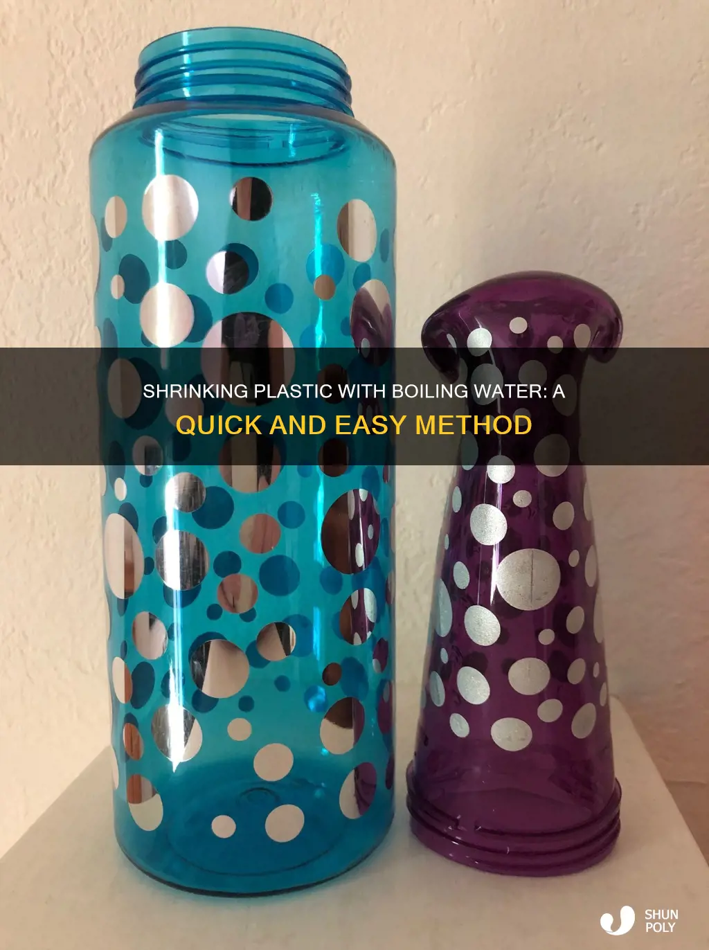 how to shrink plastic boiling water