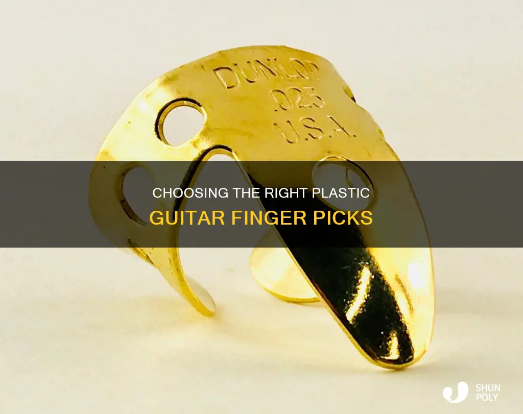 how to size plastic guitar finger picks