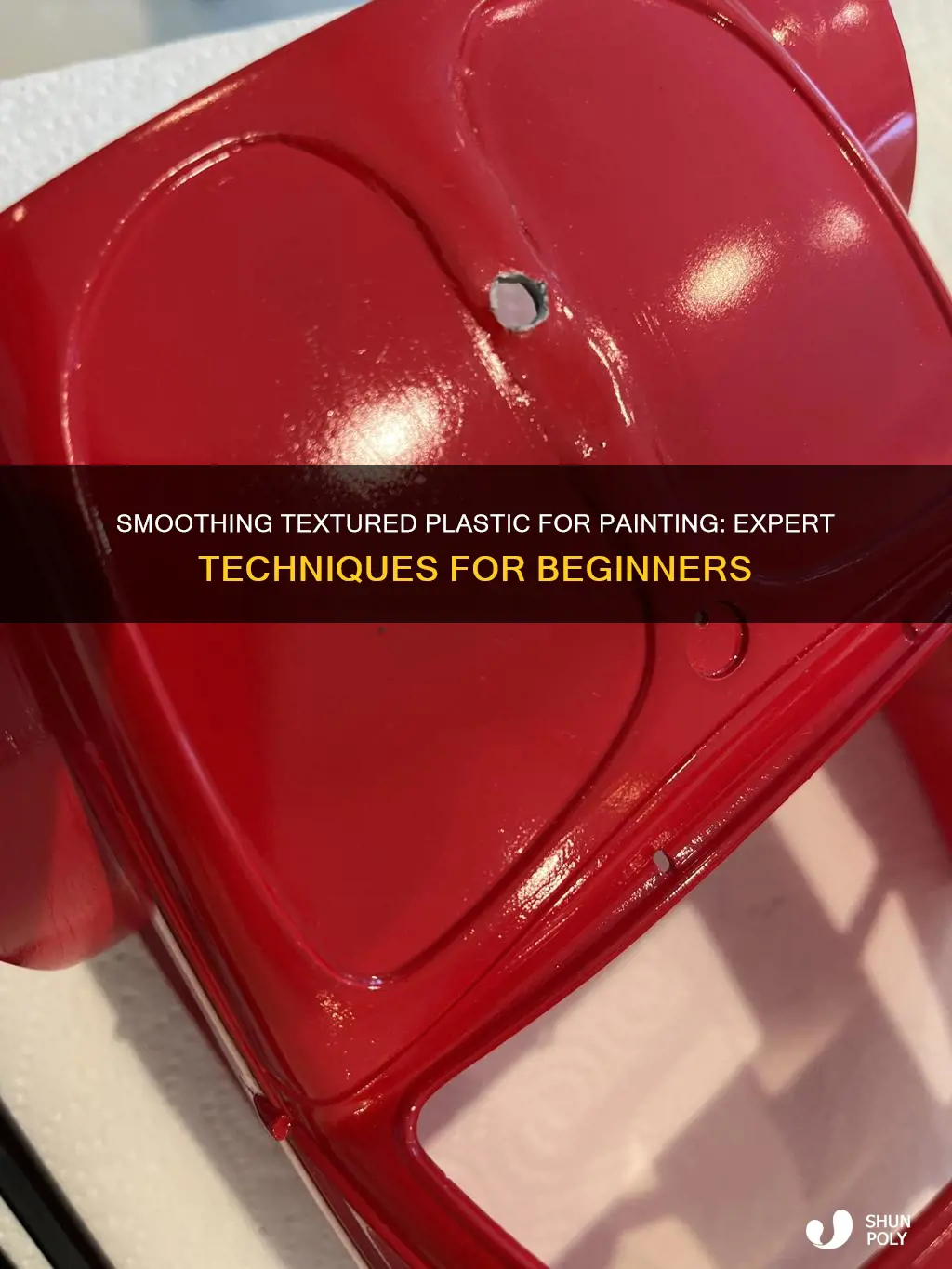 how to smooth textured plastic for paint