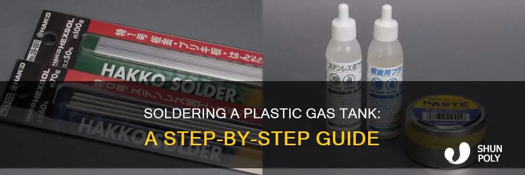 how to solder a plastic gas tank