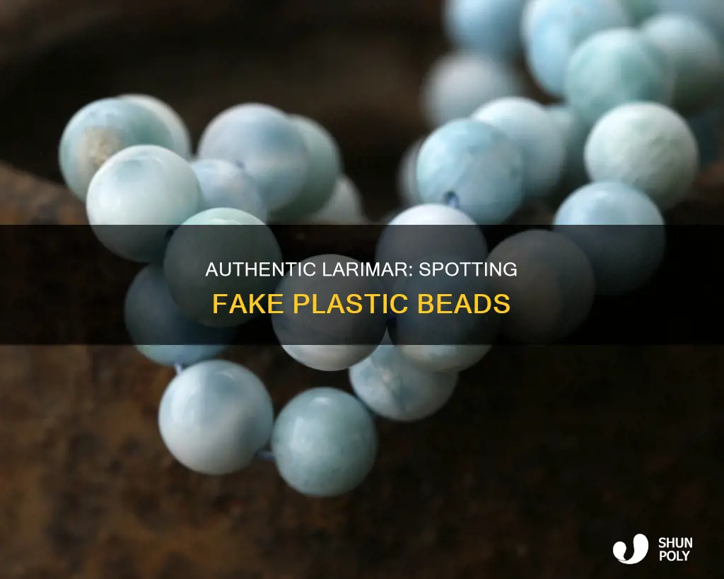how to spot fake larimar plastic beads