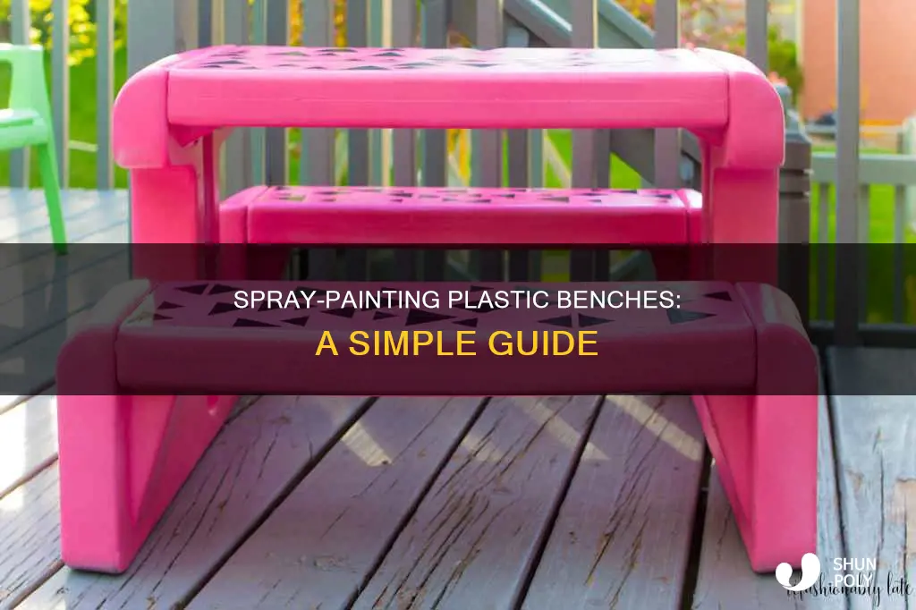 how to spray a plastic bench