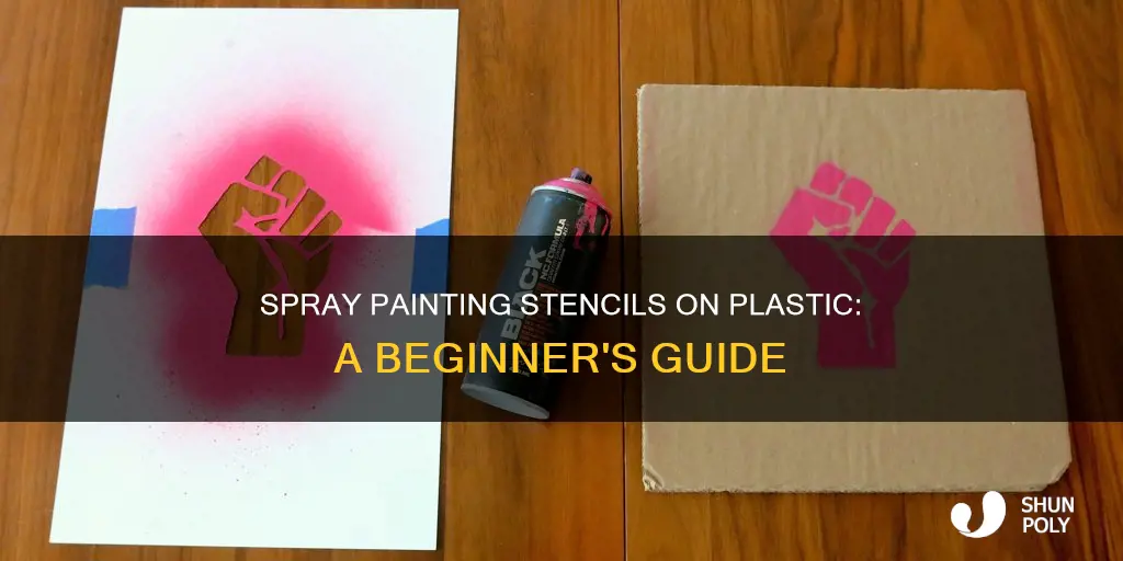 how to spray paint a stencil on plastic