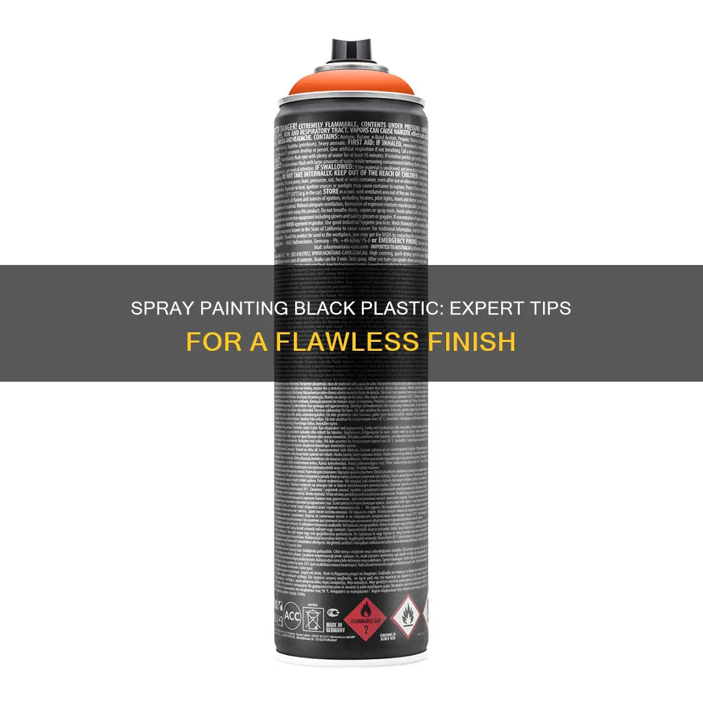 how to spray paint black plastic