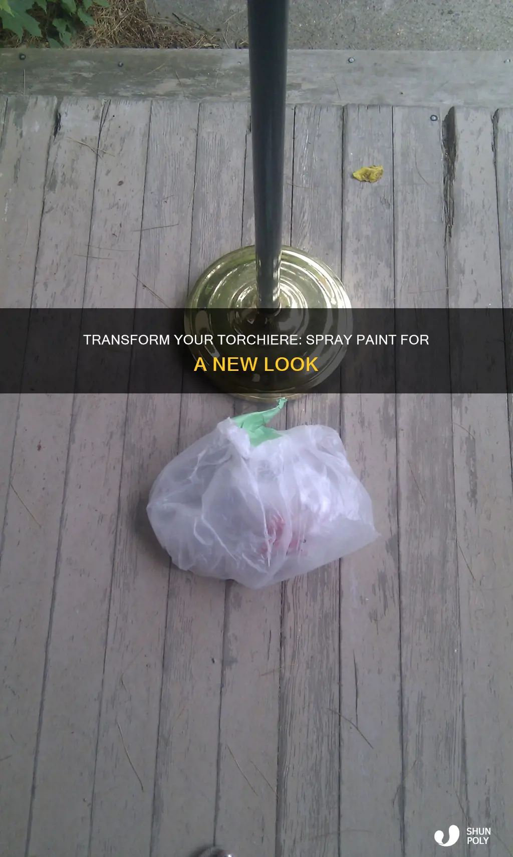 how to spray paint cheap plastic torchiere