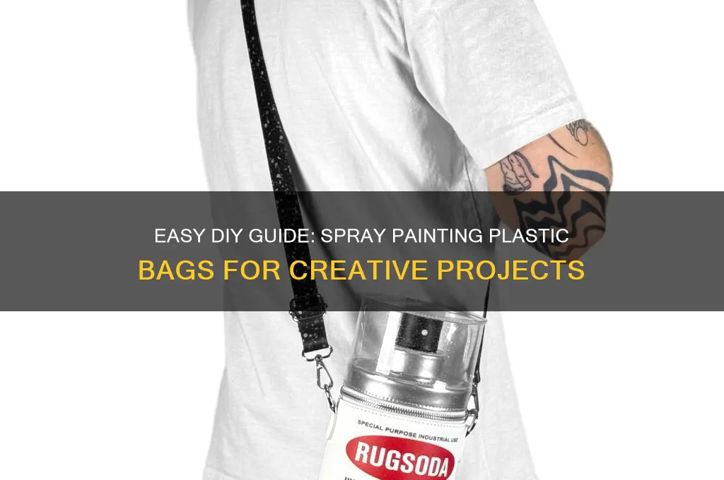 how to spray paint plastic bags