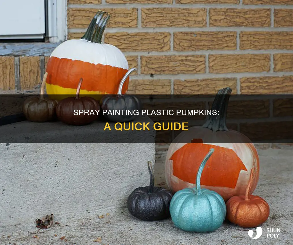 how to spray paint plastic pumpkins