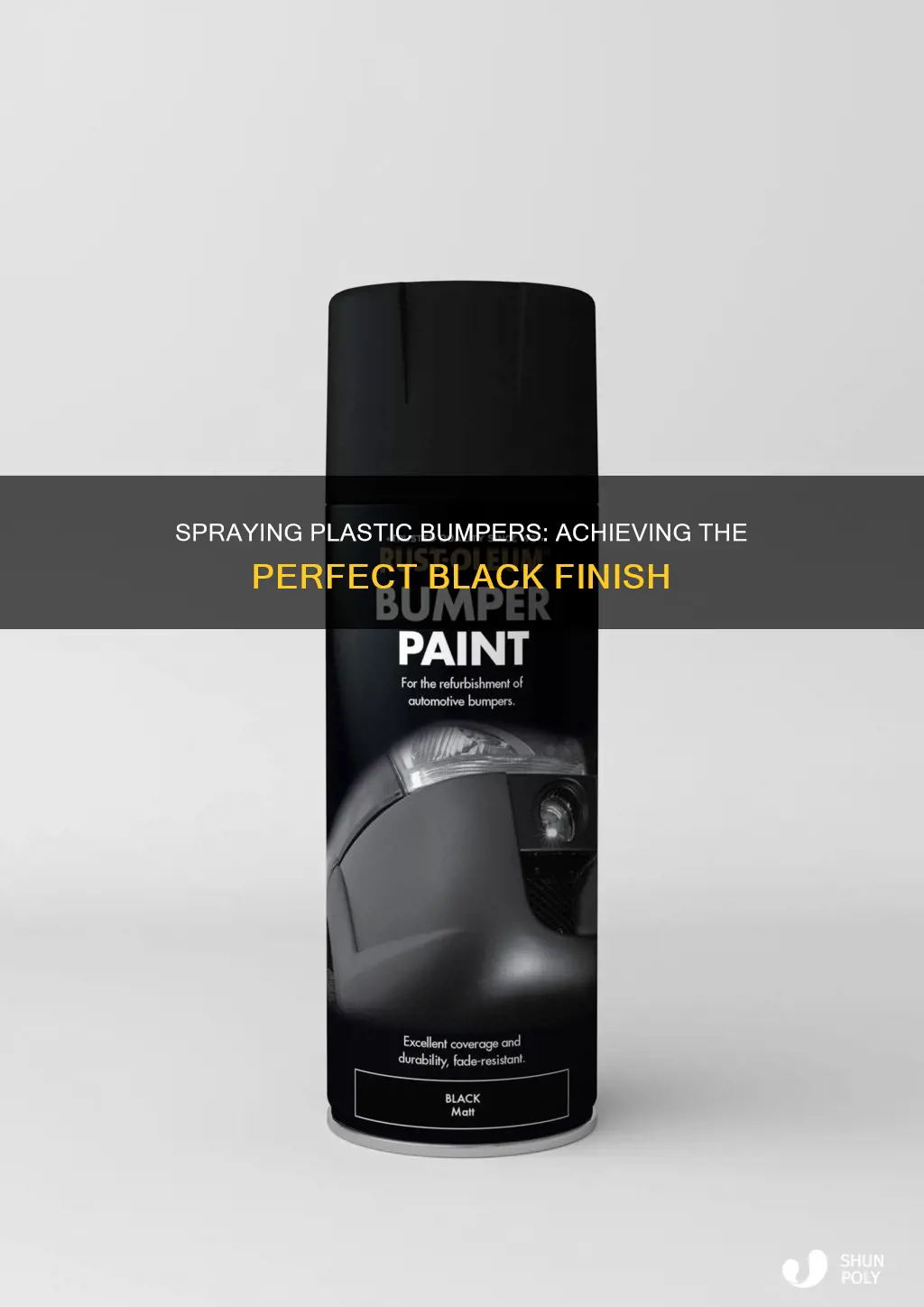 how to spray plastic bumpers black