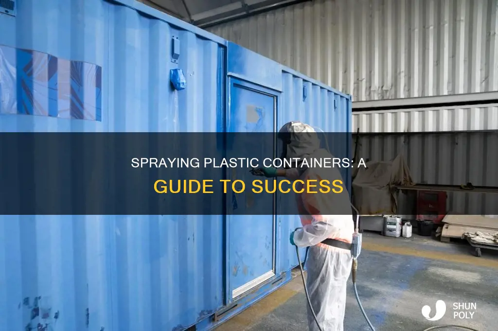 how to spray plastic containers