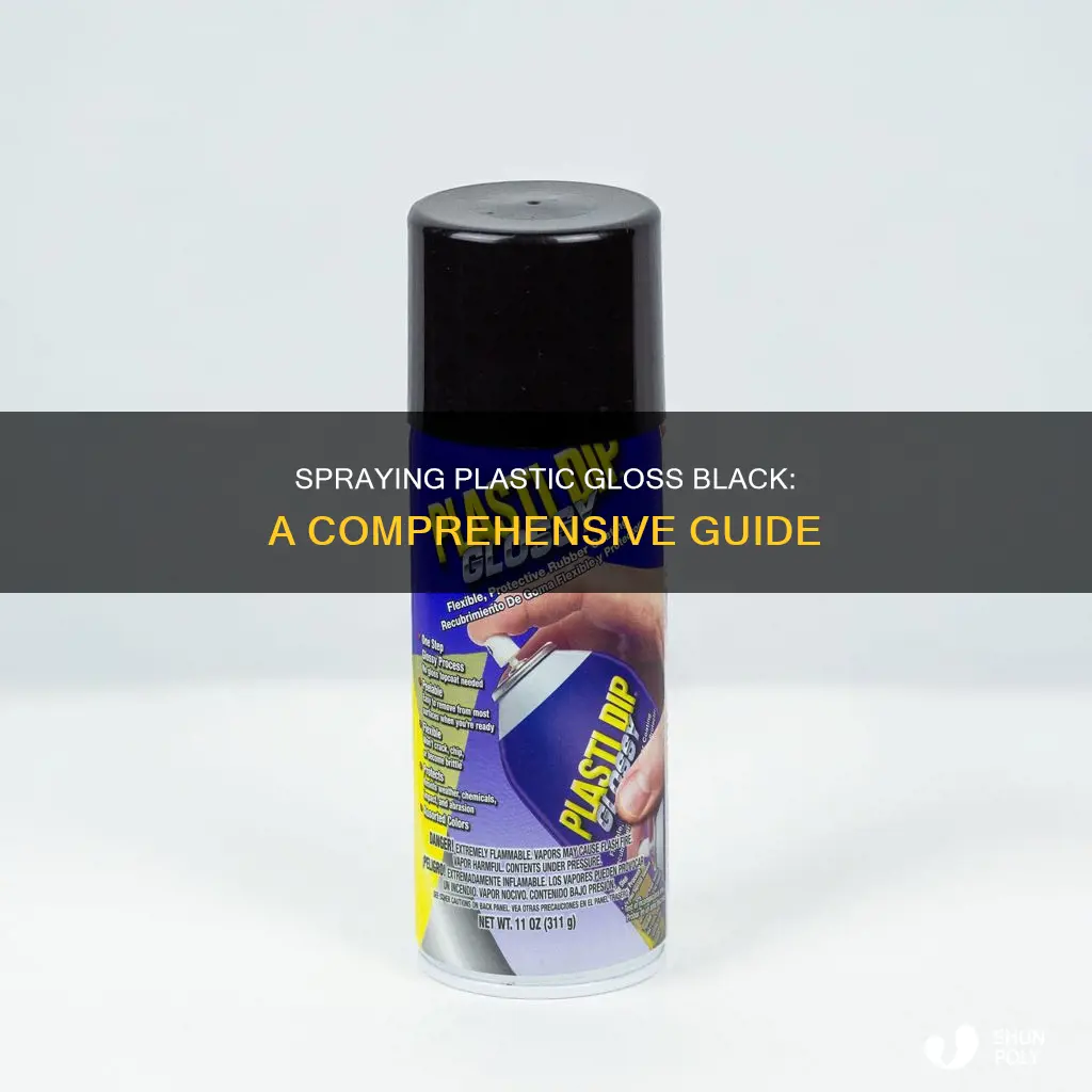 how to spray plastic gloss black