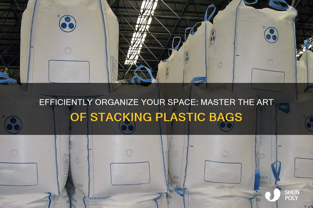 how to stack plastic bags