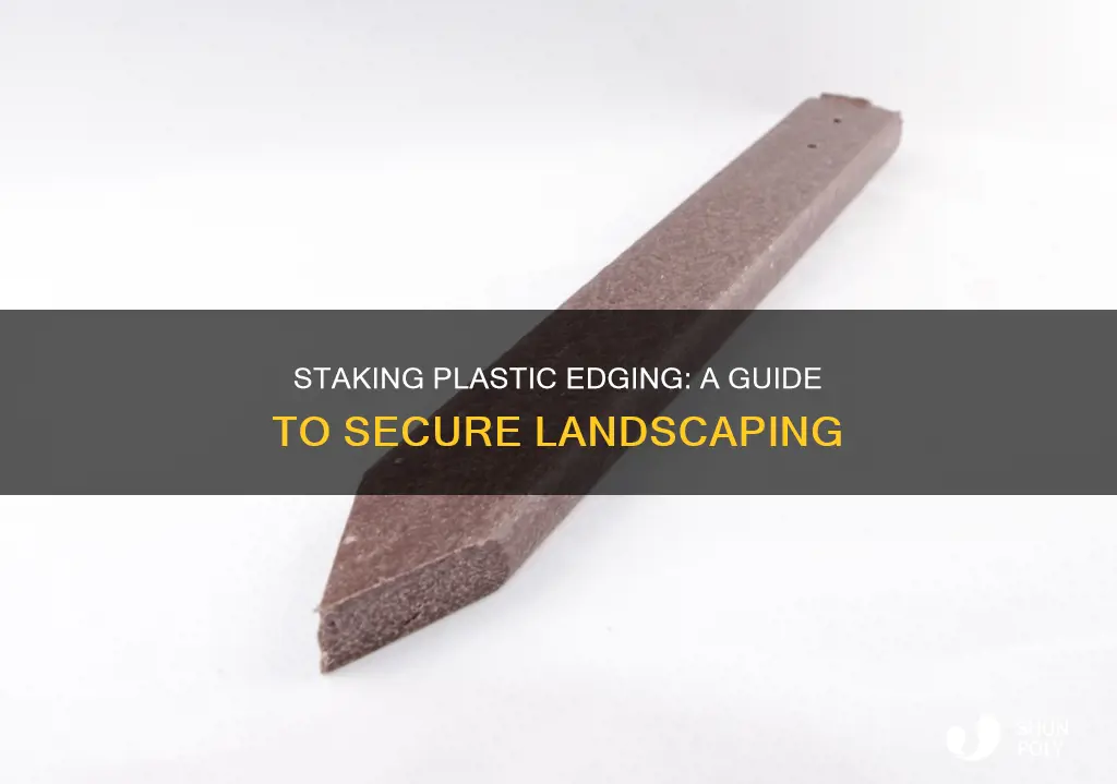how to stake plastic landscape edging