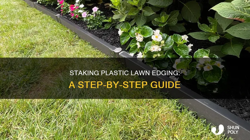 how to stake plastic lawn edging