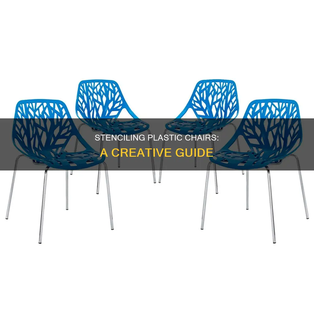 how to stencil on plastic chairs
