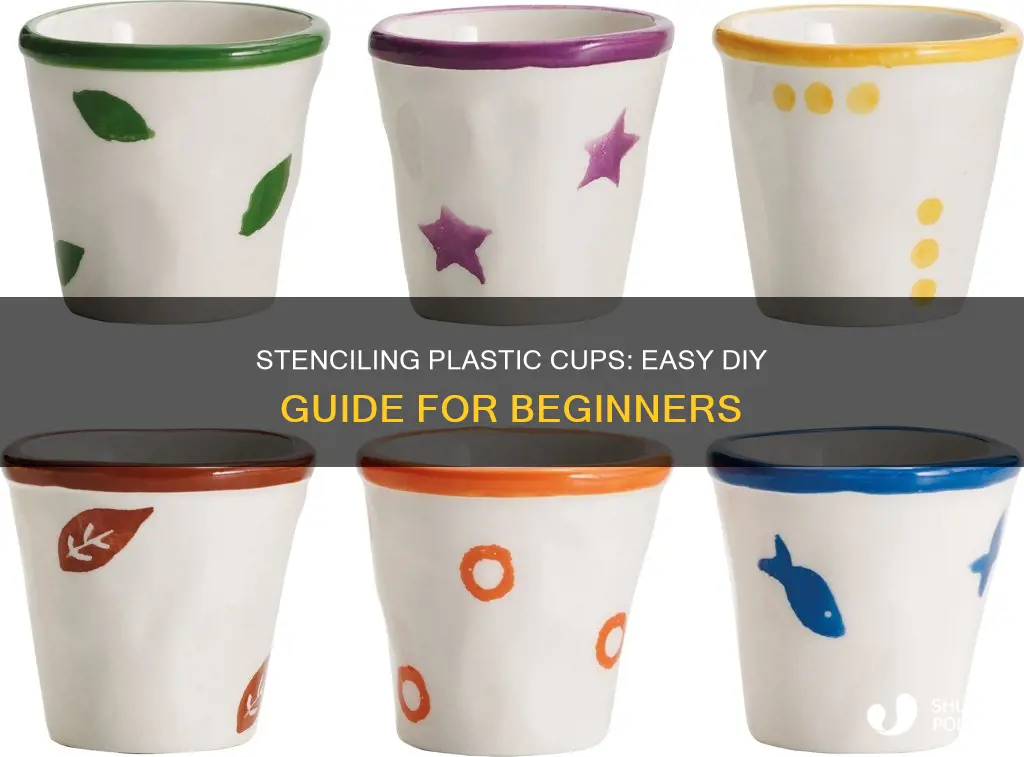 how to stencil on plastic cups